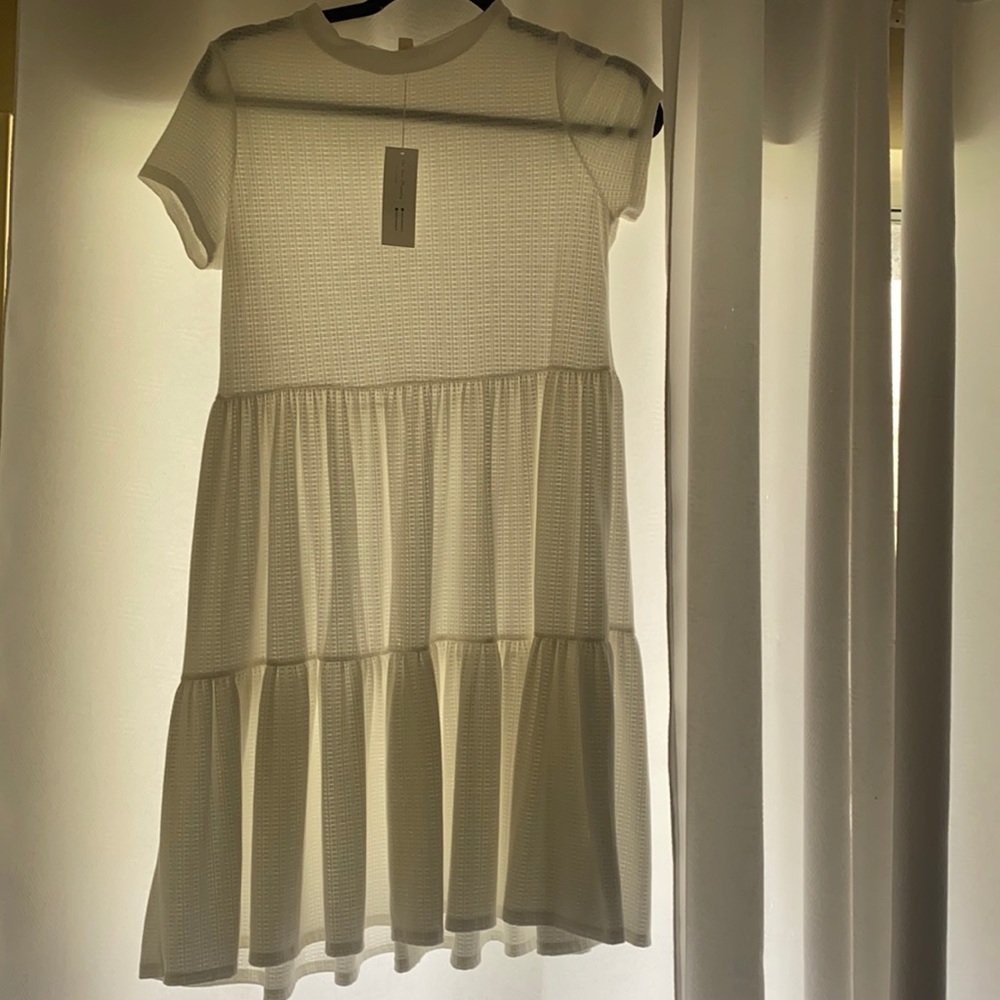 See you monday, white teared dress